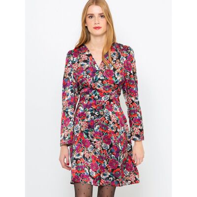 Black Floral Dress Camaieua - Women Šedá S Black Floral Dress Camaieua - Women Šedá S