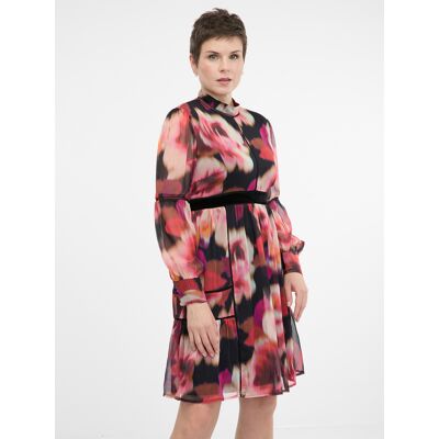 Red Patterned Women'S Knee-Length Dress Orsay - Women'S Tmavočervená 34 Red Patterned Women'S Knee-Length Dress Orsay - Women'S Tmavočervená 34
