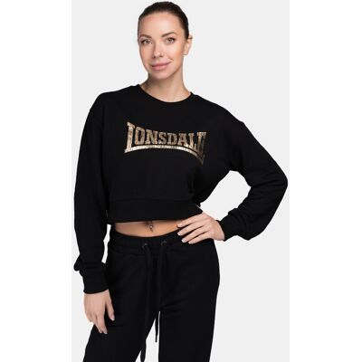 Lonsdale Women'S Crewneck Sweatshirt Cropped Čierna Xxl Lonsdale Women'S Crewneck Sweatshirt Cropped Čierna Xxl