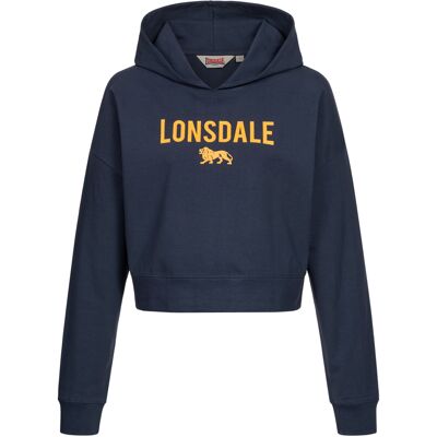 Lonsdale Women'S Hooded Sweatshirt Cropped Oversized Modrá S Lonsdale Women'S Hooded Sweatshirt Cropped Oversized Modrá S