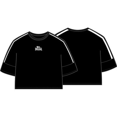 Lonsdale Dámske Oversized Tričko S Pruhmi Čierna L Lonsdale Dámske Oversized Tričko S Pruhmi Čierna L