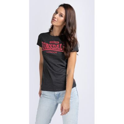 Dámske Tričko Lonsdale 114026-Marl Black Šedá M Dámske Tričko Lonsdale 114026-Marl Black Šedá M