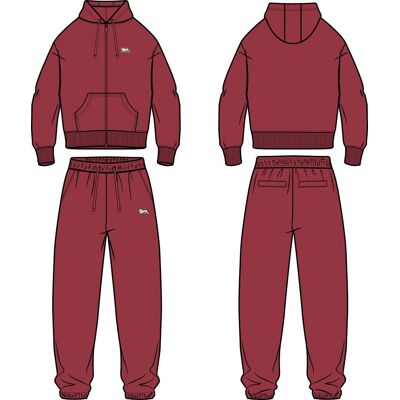 Lonsdale Dámska Tepláková Súprava S Kapucňou Tmavočervená Xs Lonsdale Dámska Tepláková Súprava S Kapucňou Tmavočervená Xs