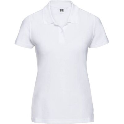 Women'S White Cotton Polo Shirt Ultimate Russell Biela Xl Women'S White Cotton Polo Shirt Ultimate Russell Biela Xl