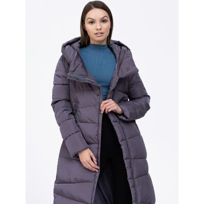 Grey Hooded Winter Coat Tiffi-Fifi Meribel Fialová Xs Grey Hooded Winter Coat Tiffi-Fifi Meribel Fialová Xs