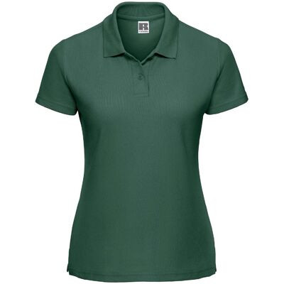 Polycotton Women'S Green Polo Shirt Russell Zelená Polycotton Women'S Green Polo Shirt Russell Zelená
