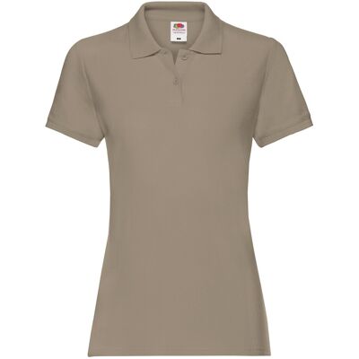 Khaki Women'S Polo Fruit Of The Loom Hnedá S Khaki Women'S Polo Fruit Of The Loom Hnedá S