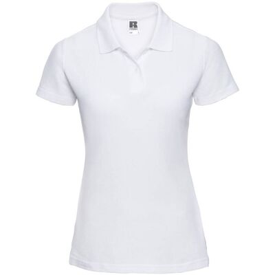 White Polycotton Polo Russell Women'S T-Shirt Biela Xxl White Polycotton Polo Russell Women'S T-Shirt Biela Xxl