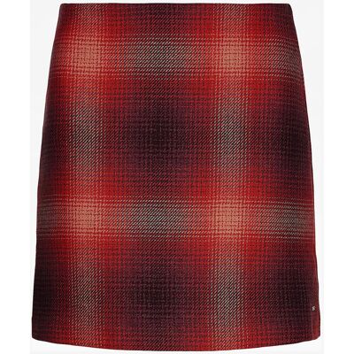Sukňa - Tommy Hilfiger Wool Shadow Check Short Skirt Červená Tmavočervená 38 Sukňa - Tommy Hilfiger Wool Shadow Check Short Skirt Červená Tmavočervená 38