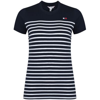 Tommy Hilfiger Dámske Tričko Th10065-004 Modrá Xs Tommy Hilfiger Dámske Tričko Th10065-004 Modrá Xs