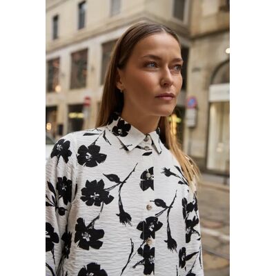 Dámska Košeľa Marisse Off White Čierna 42 Dámska Košeľa Marisse Off White Čierna 42