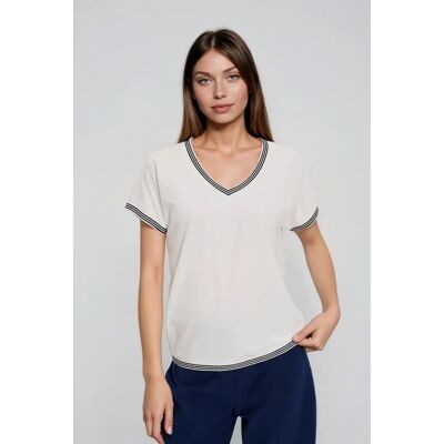 Dámske Tričko Marisse Off White Čierna 38 Dámske Tričko Marisse Off White Čierna 38
