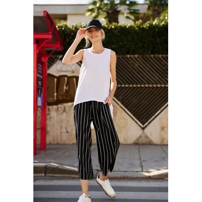 Marisse Asymmetrical White Top Čierna L Marisse Asymmetrical White Top Čierna L