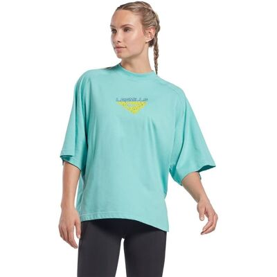 Reebok Tričko Lm Layering Tee Tyrkysová M Reebok Tričko Lm Layering Tee Tyrkysová M