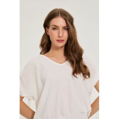 Marisse Dámske Tričko Off White Biela L Marisse Dámske Tričko Off White Biela L