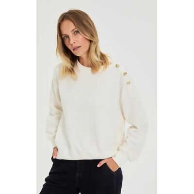 Moodo Dámska Mikina Marisse, Off White Modrá M Moodo Dámska Mikina Marisse, Off White Modrá M