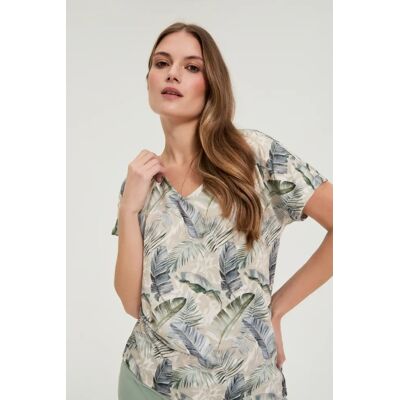 Dámske Tričko Marisse L.Beige Modrá L Dámske Tričko Marisse L.Beige Modrá L