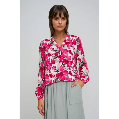 Dámska Košeľa Marisse L-Ko-4906 Fuchsia Biela 40 Dámska Košeľa Marisse L-Ko-4906 Fuchsia Biela 40