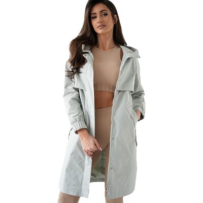 Pri Women'S Trench Coat Transitional Parka Victoria Tyrkysová 42 Pri Women'S Trench Coat Transitional Parka Victoria Tyrkysová 42