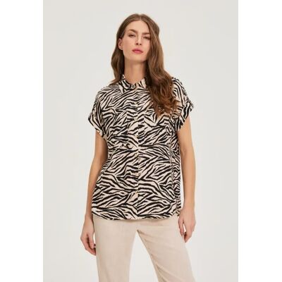 Dámska Košeľa Marisse Béžová Čierna 38 Dámska Košeľa Marisse Béžová Čierna 38
