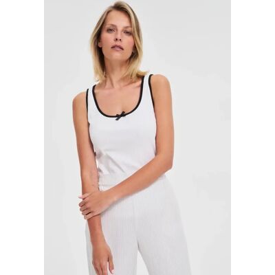 Marisse Fitted White Top Čierna Xs Marisse Fitted White Top Čierna Xs