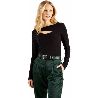 Guido Maria Kretschmer - Dámsky Crop Top Gigi Čierna 36 Guido Maria Kretschmer - Dámsky Crop Top Gigi Čierna 36