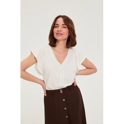 Dámske Tričko Marisse Off White Biela S Dámske Tričko Marisse Off White Biela S