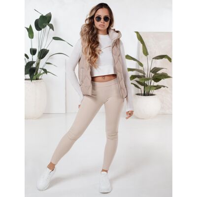 Dámske Béžové Legíny Dstreet Biela Xl Dámske Béžové Legíny Dstreet Biela Xl