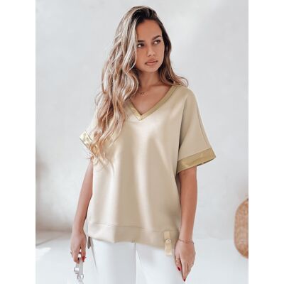 DStreet Blúzka Oversize Shine Love Béžová Biela One Size DStreet Blúzka Oversize Shine Love Béžová Biela One Size