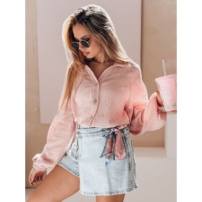 DStreet Dámska Oversize Mušelínová Blúzka Muslinea Ružová One Size DStreet Dámska Oversize Mušelínová Blúzka Muslinea Ružová One Size