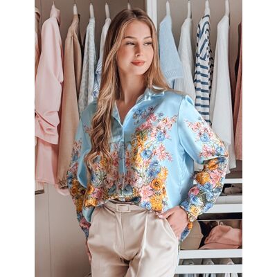 DStreet Dámska Oversize Blúzka Blossiva S Kvetinovým Vzorom Šedá One Size DStreet Dámska Oversize Blúzka Blossiva S Kvetinovým Vzorom Šedá One Size