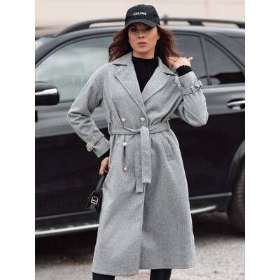 DStreet Dámsky Dlhý Oversize Kabát Camellyn Šedá One Size DStreet Dámsky Dlhý Oversize Kabát Camellyn Šedá One Size