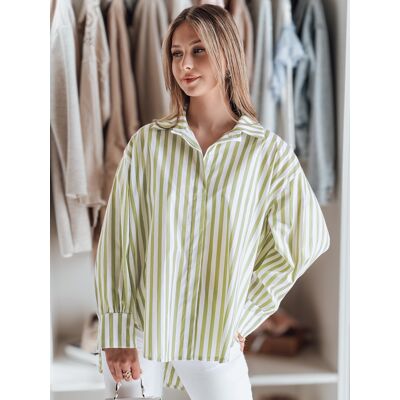 DStreet Dámska Oversize Košeľa V Zeleno-Bielych Pruhoch Šedá One Size DStreet Dámska Oversize Košeľa V Zeleno-Bielych Pruhoch Šedá One Size