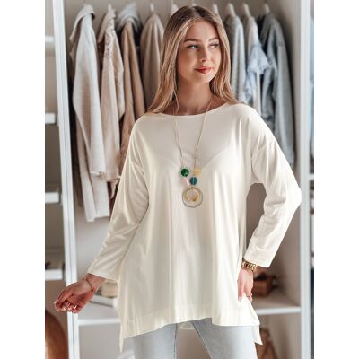 DStreet Dámska Oversize Blúzka Comfila Ecru Krémová One Size DStreet Dámska Oversize Blúzka Comfila Ecru Krémová One Size