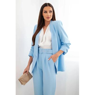 Kesi Włoski Elegantná Súprava Saka A Nohavíc Modrá Svetlomodrá One Size Kesi Włoski Elegantná Súprava Saka A Nohavíc Modrá Svetlomodrá One Size