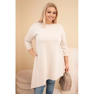 Kesi Włoski Dámska Sukňa Plus Size Z Viskózy S Voľným Strihom A Dlhým Rukávom Béžová Krémová One Size Kesi Włoski Dámska Sukňa Plus Size Z Viskózy S Voľným Strihom A Dlhým Rukávom Béžová Krémová One Size