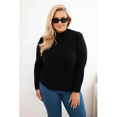 Kesi Włoski Dámsky Sveter Plus Size Z Viskózy S Golierom Čierny Čierna One Size Kesi Włoski Dámsky Sveter Plus Size Z Viskózy S Golierom Čierny Čierna One Size