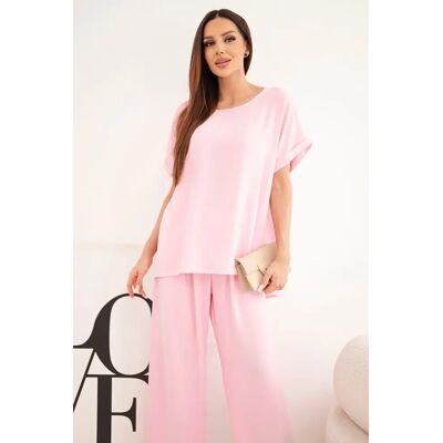 Kesi Włoski Dámsky Plus-Size Súprava V Ružovej Ružová One Size Kesi Włoski Dámsky Plus-Size Súprava V Ružovej Ružová One Size