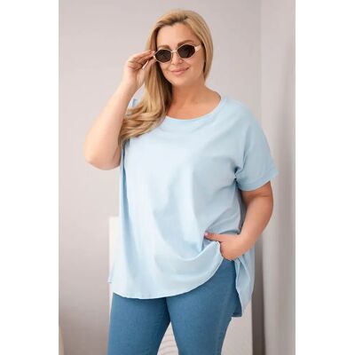 Kesi Włoski Kesi Plus Size Blúzka S Krátkym Rukávom Modrá Modrá One Size Kesi Włoski Kesi Plus Size Blúzka S Krátkym Rukávom Modrá Modrá One Size