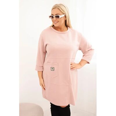 Kesi Włoski Dámska Sukňa Plus Size Maslo S Vreckom A Rukávom 3/4 Pudrová Ružová Čierna One Size Kesi Włoski Dámska Sukňa Plus Size Maslo S Vreckom A Rukávom 3/4 Pudrová Ružová Čierna One Size