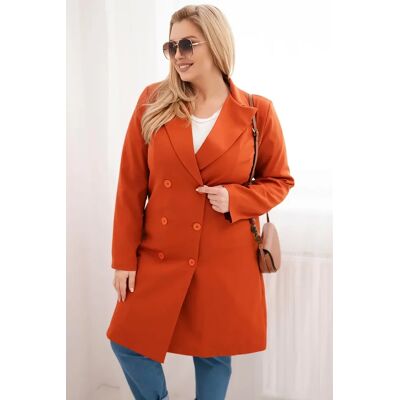 Kesi Włoski Kesi Plus Size Dvojradový Dámsky Kabát Modrá One Size Kesi Włoski Kesi Plus Size Dvojradový Dámsky Kabát Modrá One Size