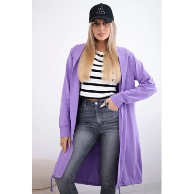 Kesi Cardigan With Oversize Print In Purple Color Fialová One Size Kesi Cardigan With Oversize Print In Purple Color Fialová One Size