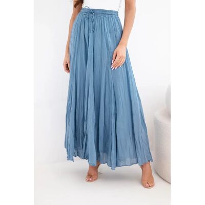 Kesi Włoski Dámska Maxi Sukňa S Elastickým Pásom Svetlomodrá One Size Kesi Włoski Dámska Maxi Sukňa S Elastickým Pásom Svetlomodrá One Size