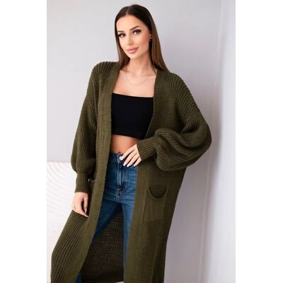 Kesi Włoski Long Sweater Khaki Kaki One Size Kesi Włoski Long Sweater Khaki Kaki One Size