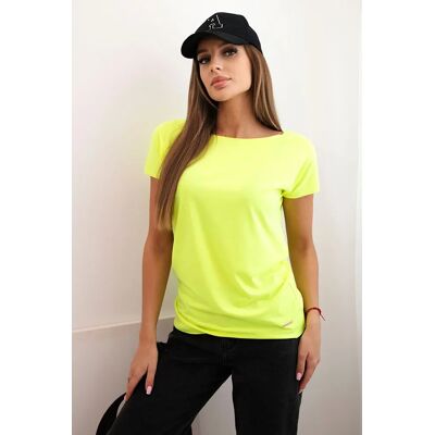 Kesi Dámska Blúzka S Krátkym Rukávom Basic Žltý Neon Čierna One Size Kesi Dámska Blúzka S Krátkym Rukávom Basic Žltý Neon Čierna One Size
