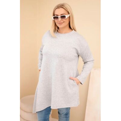 Kesi Włoski Dámska Sukňa Plus Size Z Viskózy S Voľným Strihom A Dlhým Rukávom Šedá Šedá One Size Kesi Włoski Dámska Sukňa Plus Size Z Viskózy S Voľným Strihom A Dlhým Rukávom Šedá Šedá One Size