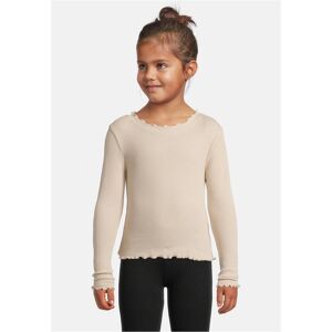 Urban Classics Girls' Ribbed Long-Sleeved T-Shirt Beige Krémová 146-152 Urban Classics Girls' Ribbed Long-Sleeved T-Shirt Beige Krémová 146-152
