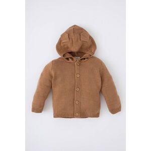 Defacto Baby Boy Hooded Knitwear Cardigan Hnedá 2-4 Years Old Defacto Baby Boy Hooded Knitwear Cardigan Hnedá 2-4 Years Old