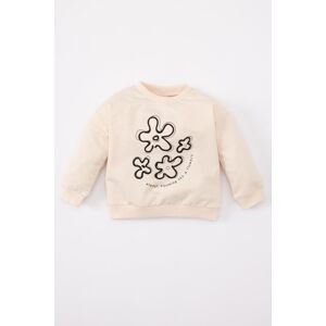 Defacto Baby Girl Crew Neck Floral Printed Sweatshirt Krémová 24–36 Months Defacto Baby Girl Crew Neck Floral Printed Sweatshirt Krémová 24–36 Months