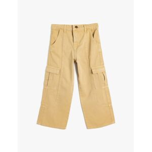 Koton Cargo Jeans Wide Leg Cotton - Wide Leg Jean Biela 13-14 Years Koton Cargo Jeans Wide Leg Cotton - Wide Leg Jean Biela 13-14 Years